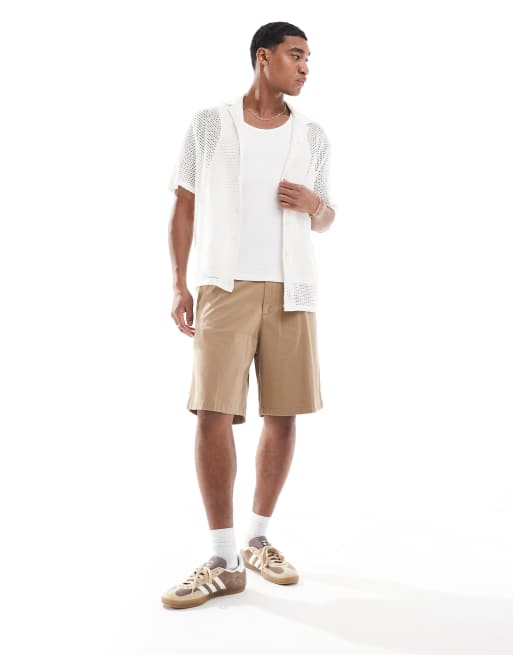 Jack & Jones – Bill – Jasnobrązowe szorty chinosy o obszernym kroju, 2 z 5