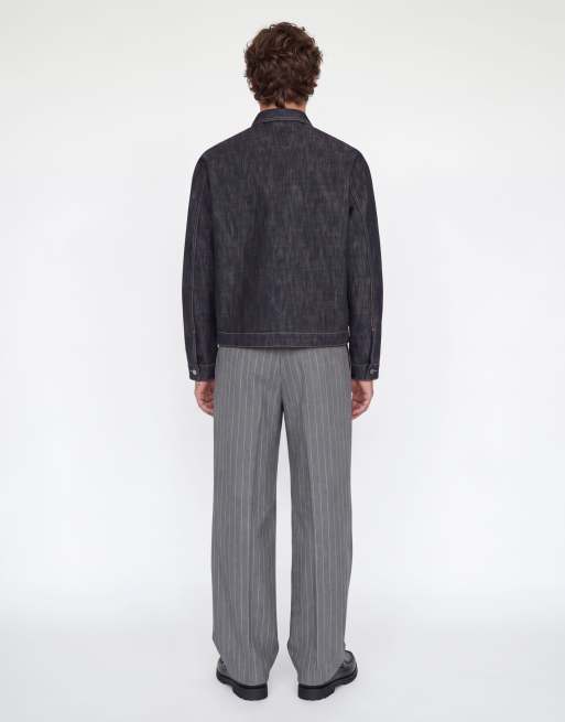 Jack & Jones Bill mid waist wide leg trousers in grey melange, 2 of 6