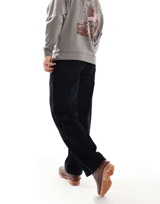 Jack & Jones - Bill - Pantalon large à enfiler en velours côtelé - Noir, 4 de 5