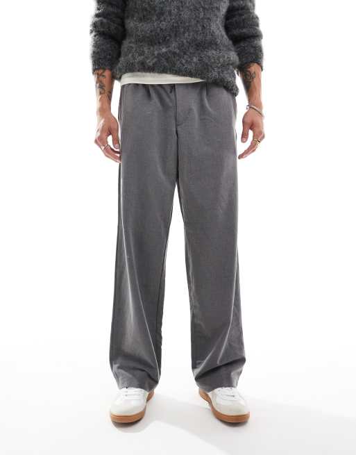 Jack & Jones - Bill - Pantaloni eleganti ampi grigi con pieghe sul davanti, 2 di 5