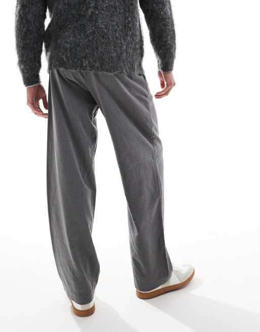 Jack & Jones - Bill - Pantaloni eleganti ampi grigi con pieghe sul davanti, 5 di 5