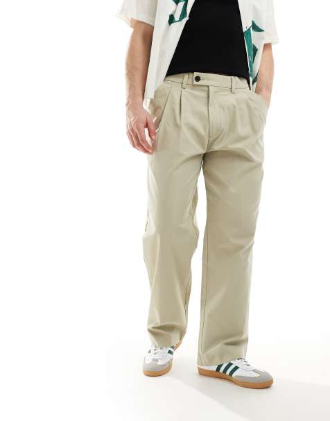 Jack & Jones - Bill - Plooibroek met wijde pasvorm in beige - view 1