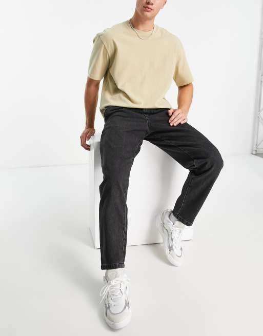 Jack & Jones – Bill – Schmal zulaufende Jeans in schwarzer Waschung mit Ballon-Schnitt, 3 von 4