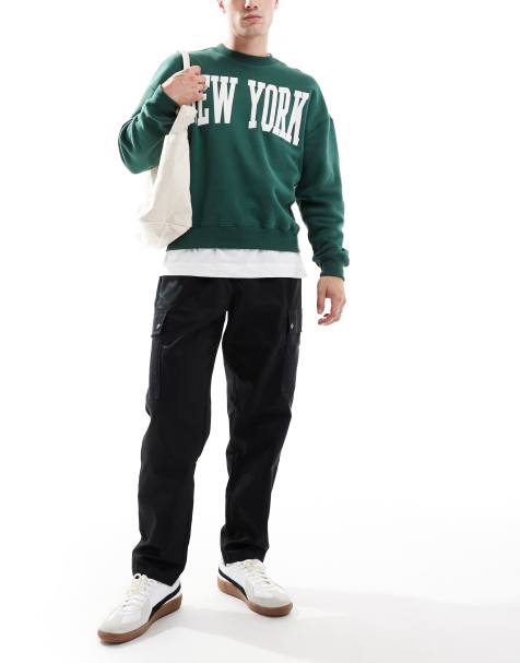 Jack & Jones – Bill – Weit geschnittene Cargohose in Schwarz - view 1