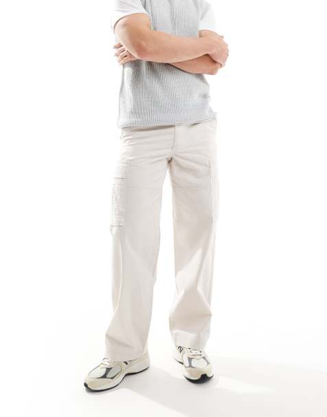 Jack & Jones bill wide fit cargo pants in beige - view 1