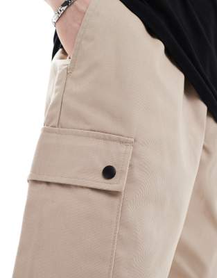 Jack & Jones bill wide fit cargo trouser in beige