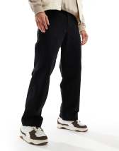 Dickies seasonal wide leg trousers in black | ASOS