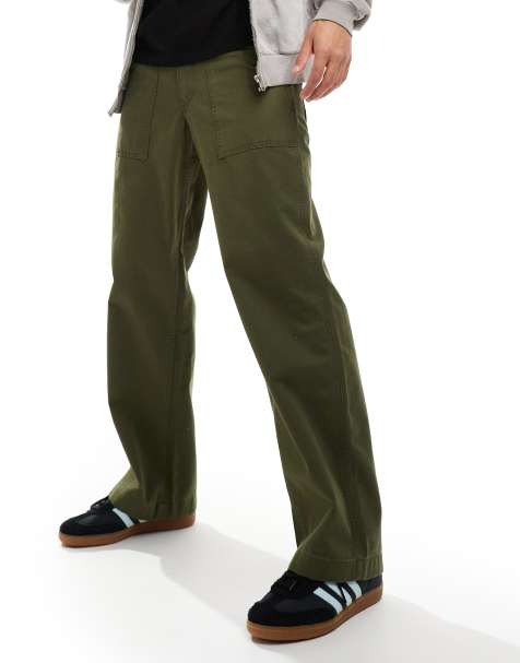 Jack & Jones bill wide fit carpenter trouser in khaki - view 1