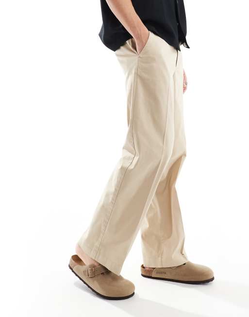 Jack & Jones bill wide fit chino in beige | ASOS