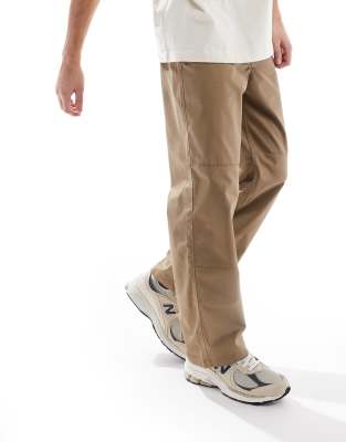 Jack & Jones Bill Wide Fit Workwear Chinos In Neutral