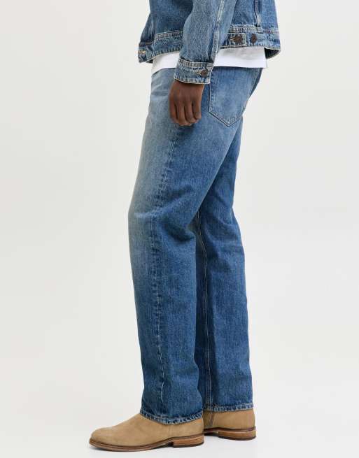 Jack & Jones - Blå jeans i denim i afslappet pasform, 5 af 7