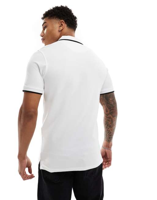 Jack & Jones – Blå och vit pikétröja med kantränder, 2-pack , 2 av 4