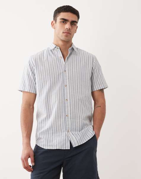 Jack & Jones – Blårandig oxfordskjorta med korta ärmar - view 1
