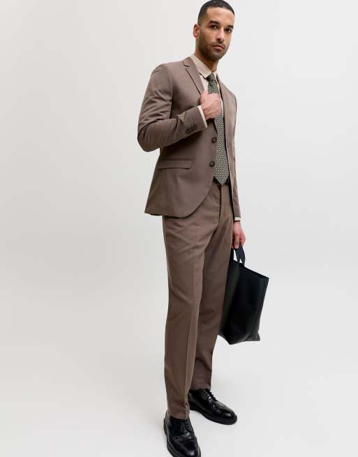 Jack & Jones blazer à simple boutonnage et pantalon ajusté en morille, 6 de 7