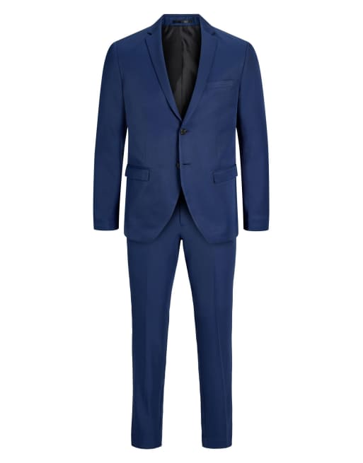 Jack & Jones blazer à simple boutonnage et pantalon de costume ajusté bleu médiéval, 7 de 7
