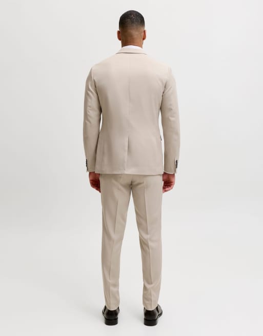 Jack & Jones Blazer mit einreihigem Verschluss und Anzughose in Beige, 2 von 7
