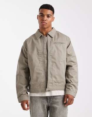 Jack & Jones - Blouson Harrington à fermeture éclair double sens - Beige-Neutre