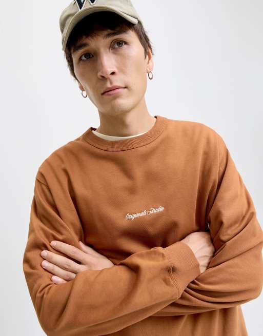Jack & Jones – Bluza w kolorze terakoty z logo na środku , 6 z 7