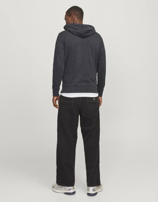 Jack & Jones – Bluza z kapturem w ciemnoszarym melanżowym kolorze, 3 z 6