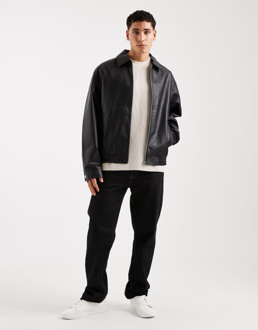Jack & Jones - Bomber imitation cuir - Noir, 2 de 5