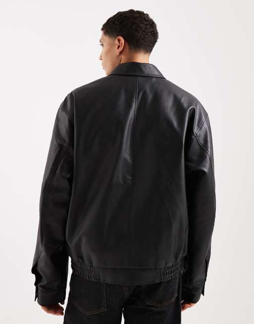 Jack & Jones - Bomber imitation cuir - Noir, 3 de 5