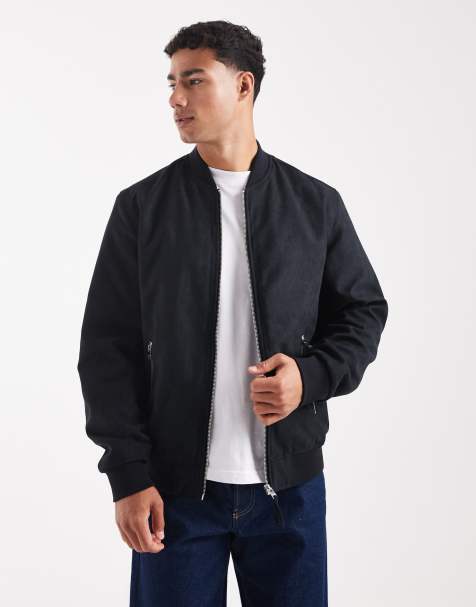 Jack & Jones - Bomber in camoscio sintetico nero - view 1