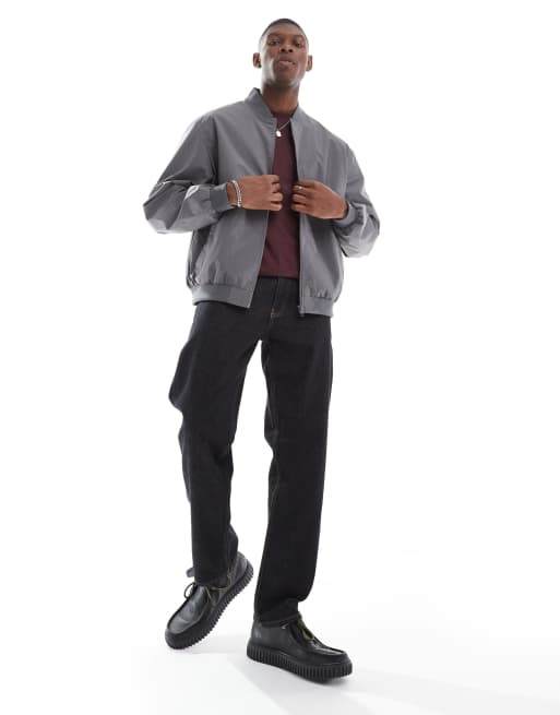 Jack & Jones bomber jacket in gray