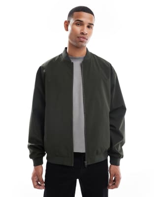 Jack & Jones bomber jacket in green - view 1