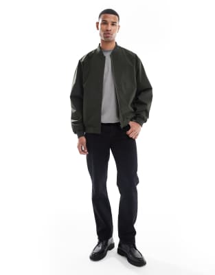 Jack & Jones Bomber Jacket In Green
