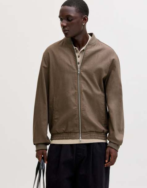 Jack & Jones Bomber jacket in morel - view 1
