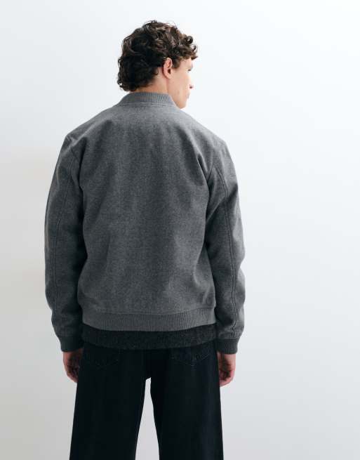 Jack & Jones Bomberjacke in Wolloptik in Grau, 3 von 5