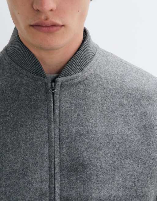Jack & Jones Bomberjacke in Wolloptik in Grau, 5 von 5