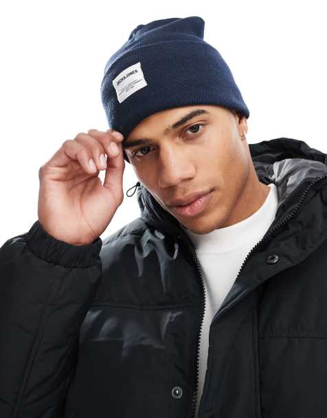 Jack & Jones - Bonnet oversize en maille - Bleu marine - view 1