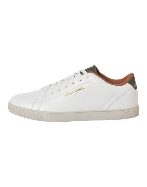 Jack & Jones Bosley trainer with embossed branding in white - view 1