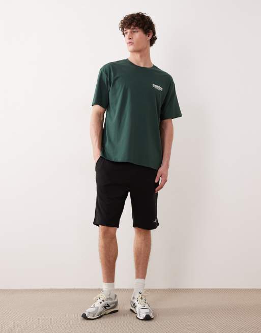Jack & Jones Boston coffee shop backprint t-shirt in dark green, 3 of 5