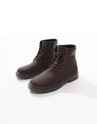 Jack & Jones - Bottines style worker - Marron-Brown