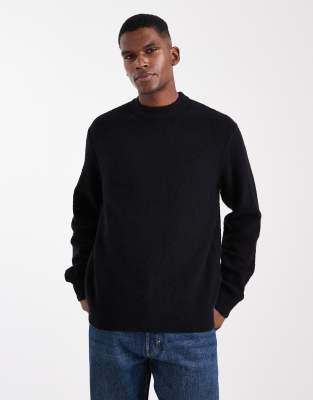 Jack & Jones Boucle Sweater In Black