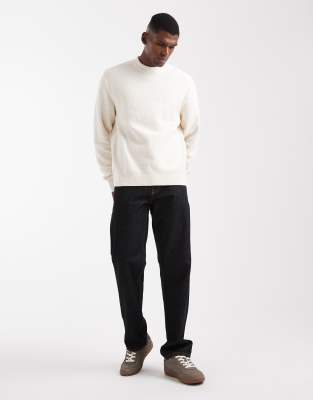 Jack & Jones Oversize Thick Rib Knit Sweater In White