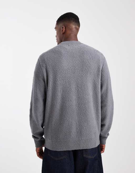 Jack & Jones - Bouclé trui in grijs, 4 van 5