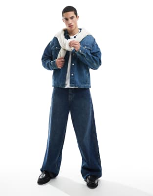Jack & Jones Boxy Denim Jacket In Blue
