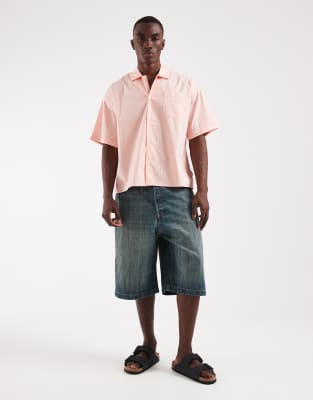 Jack & Jones Boxy Poplin Shirt In Pink
