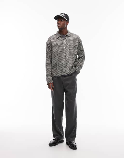 Jack & Jones boxy shirt in green check, 2 of 5