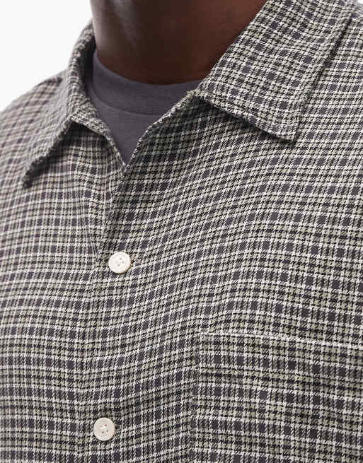Jack & Jones boxy shirt in green check, 5 of 5