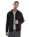 [Jack & Jones] Jack & Jones boxy wool blend jacket in black S Black