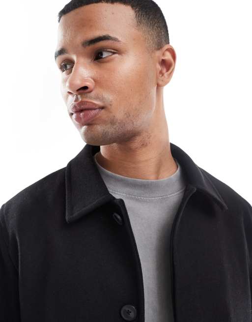 Jack & Jones boxy wool blend jacket in black, 3 of 5