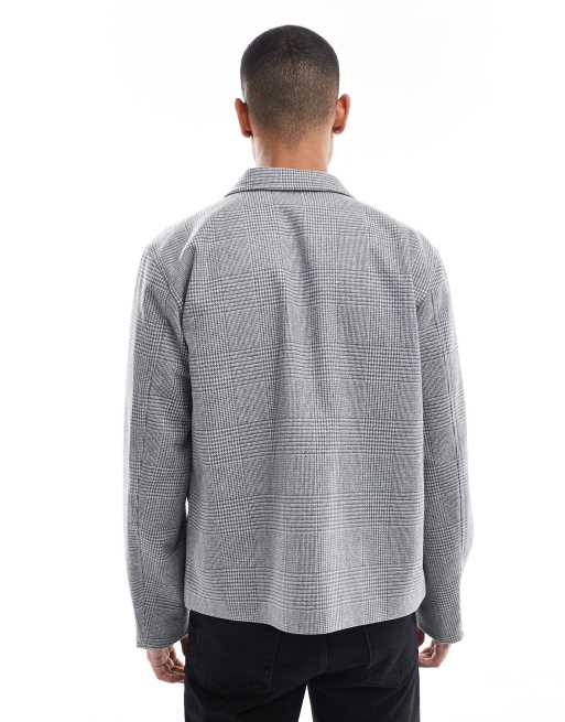 Jack & Jones boxy wool blend jacket in gray, 3 of 5