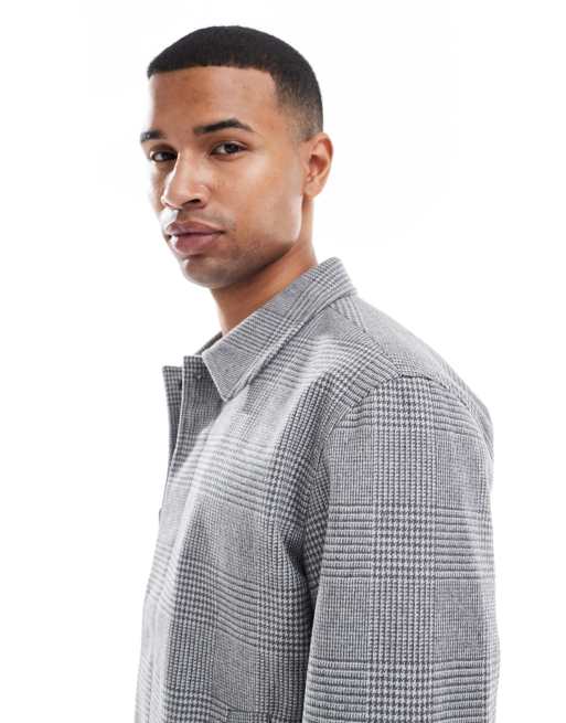 Jack & Jones boxy wool blend jacket in gray, 4 of 5