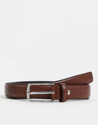 Jack & Jones – Brązowy pasek z wysokogatunkowej skóry - view 1