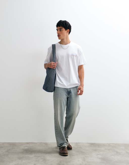 Jack & Jones breakfast sketch backprint t-shirt in white, 4 of 5