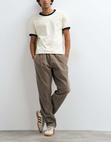 Jack & Jones broek met trekkoord in beige - view 1